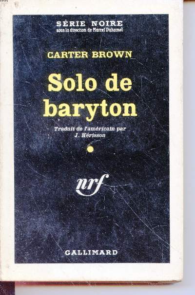 Solo de baryton collection srie noire n630