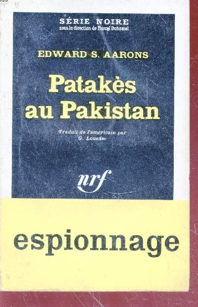 Pataks au Pakistan collection srie noire n805