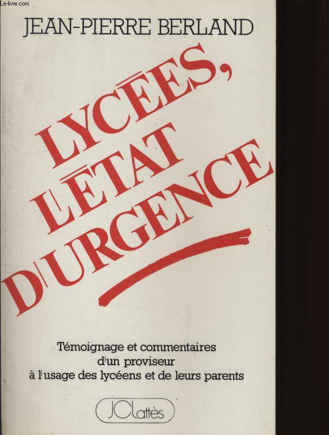 LYCEES, L'ETAT D'URGENCE