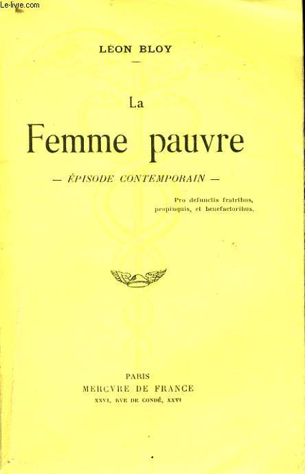 LA FEMME PAUVRE, EPISODE CONTEMPORAIN