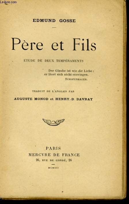 PERE ET FILS, ETUDE DE DEUX TEMPERAMENTS
