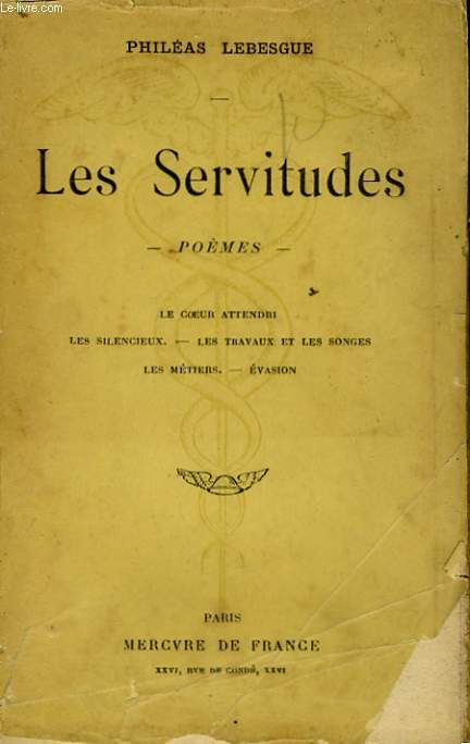 LES SERVITUDES, POEMES