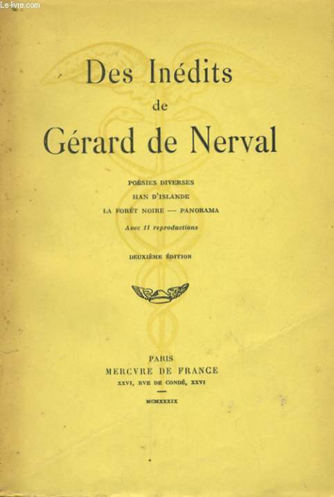 DES INEDITS DE GERARD DE NERVAL