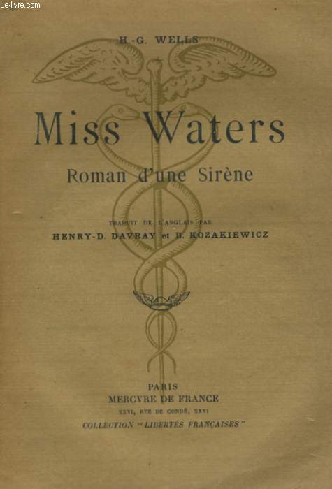 MISS WATERS, ROMAN D'UNE SIRENE