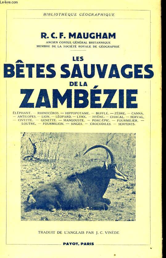 LES BETES SAUVAGES DE LA ZAMBEZIE