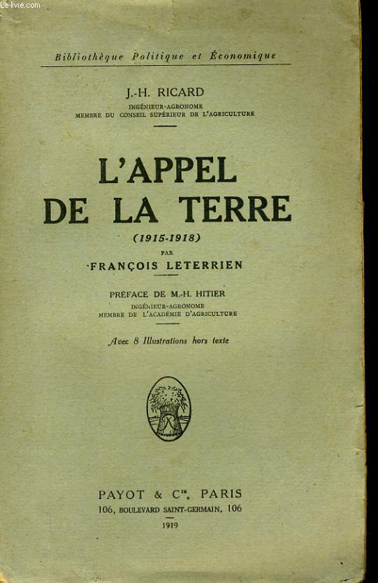 L'APPEL DE LA TERRE 1915-1918