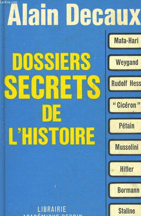 DOSSIERS SECRETS DE L'HISTOIRE