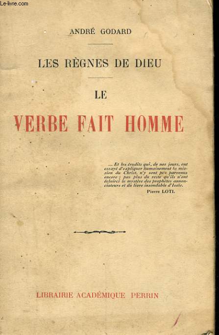 LES REGNES DE DIEU - LE VERBE FAIT HOMME