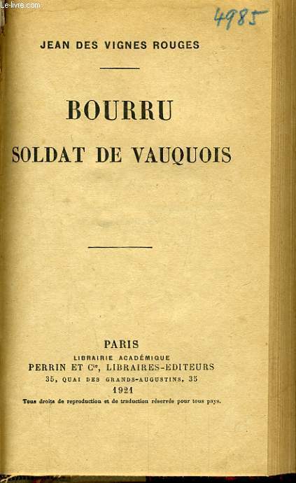 BOURRU SOLDAT DE VAUQUOIS