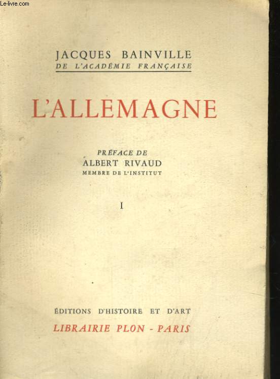 L'ALLEMAGNE, TOMES 1 ET 2