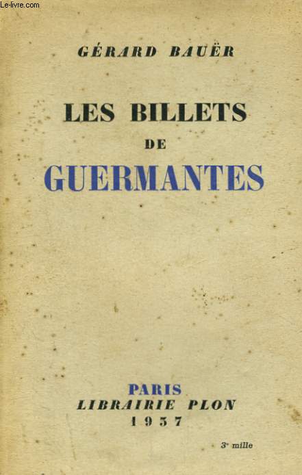 LES BILLETS DE GUERMANTES