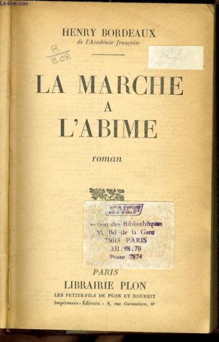 LA MARCHE A L'ABIME