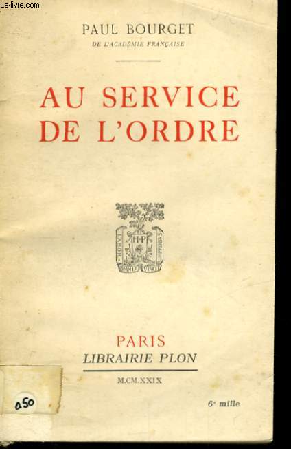 AU SERVICE DE L'ORDRE