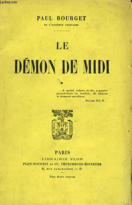 LE DEMON DE MIDI, TOME 1