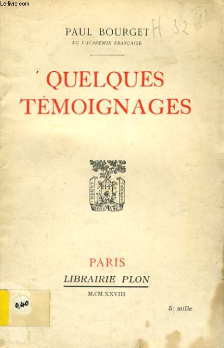 QUELQUES TEMOIGNAGES