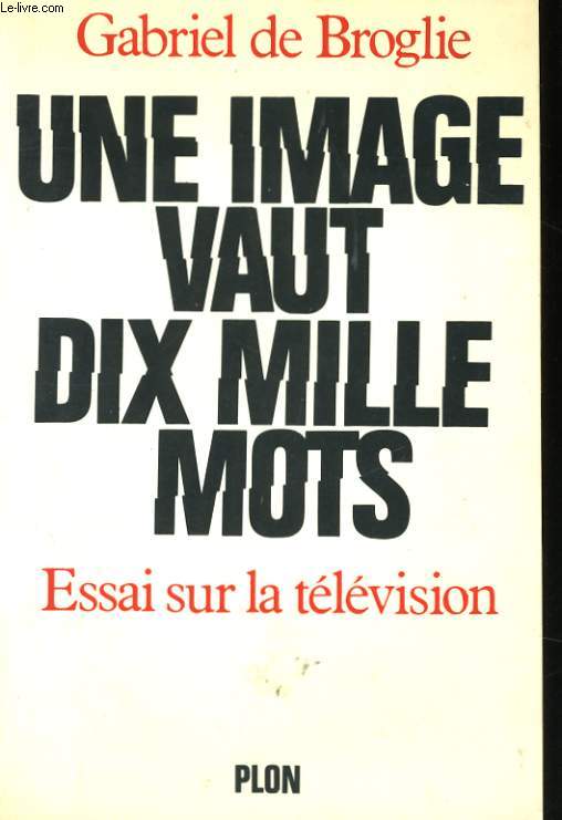 UME IMAGE VAUT DIX MILLE MOTS, ESSAI SUR LA TELEVISION