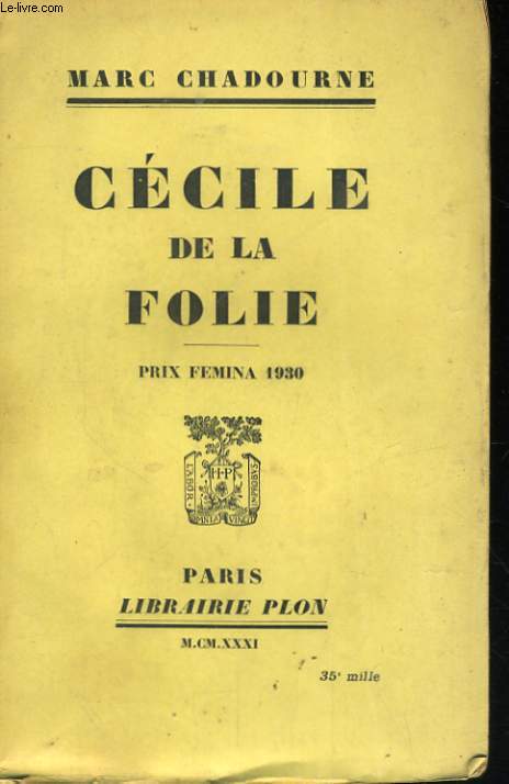 CECILE DE LA FOLIE