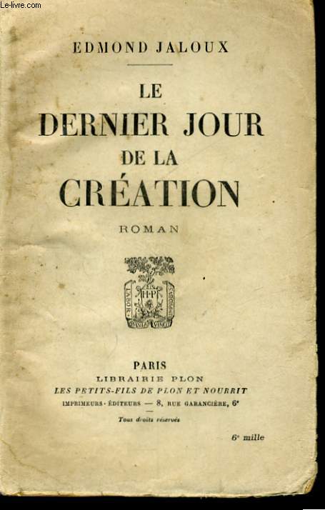 LE DERNIER JOUR DE LA CREATION