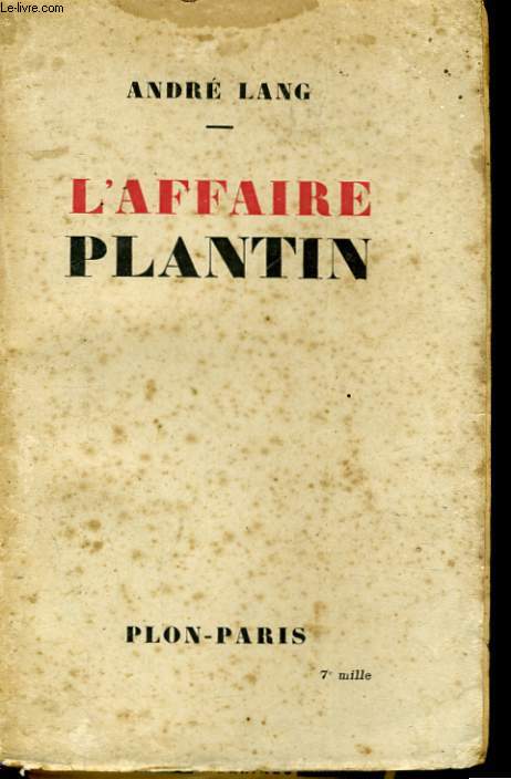 L'AFFAIRE PLANTIN