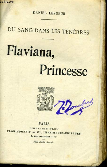 DU SANG DANS LES TENEBRES - FLAVIANIA, PRINCESSE
