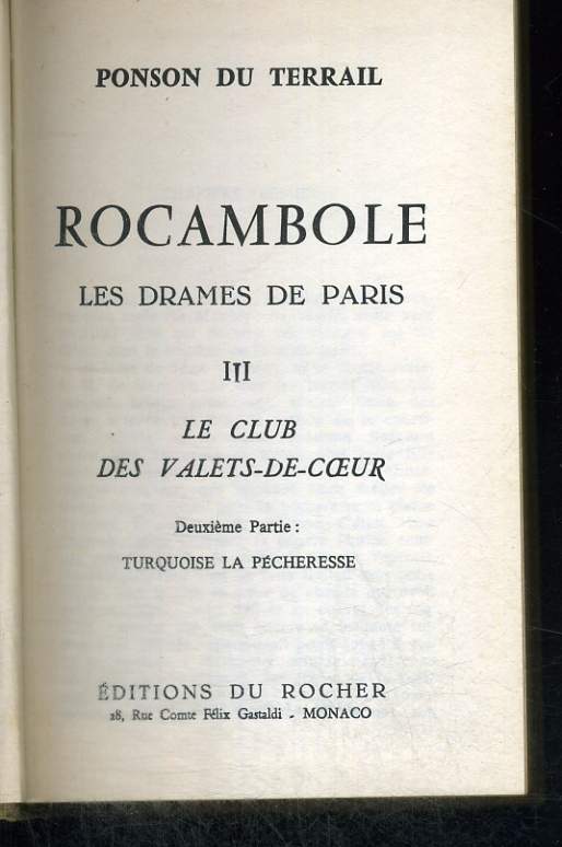 ROCAMBOLE - les drames de Paris