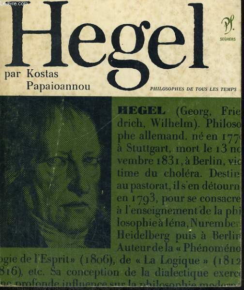 Hegel - Collection philosophes de tous les temps n 2