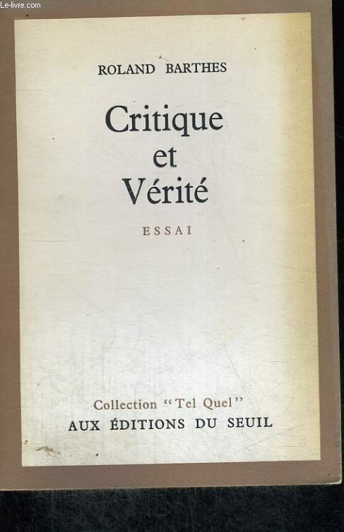 Critique et Vrit