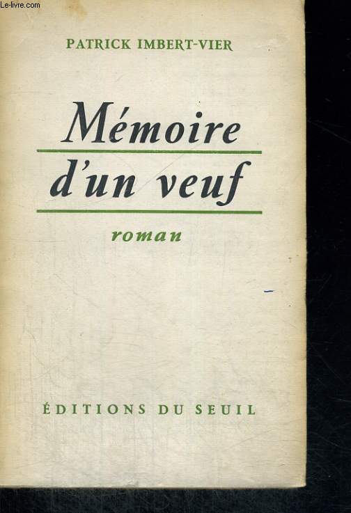 Mmoire d'un veuf
