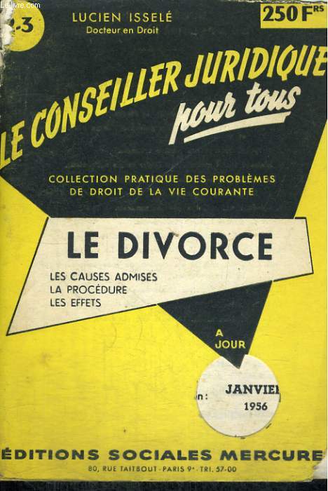 LE CONSEILLEUR JURIDIQUE POUR TOUS - LE DIVORCE