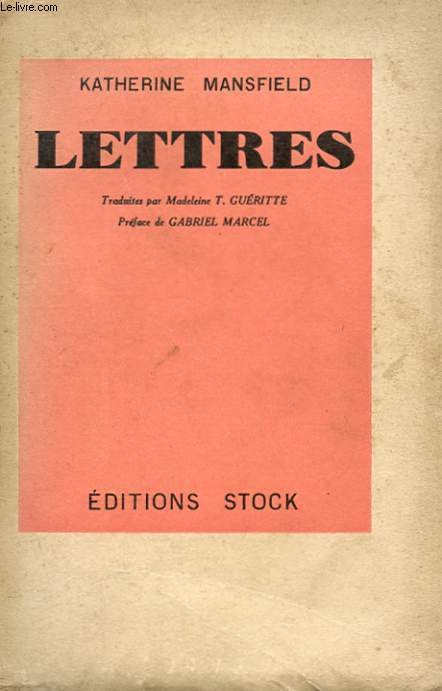 LETTRES DE KATHERINE MANSFIELD