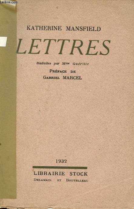 LETTRES DE KATHERINE MANSFIELD