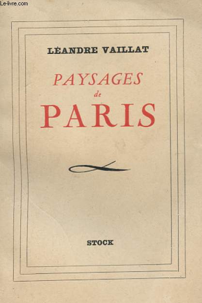 PAYSAGES DE PARIS