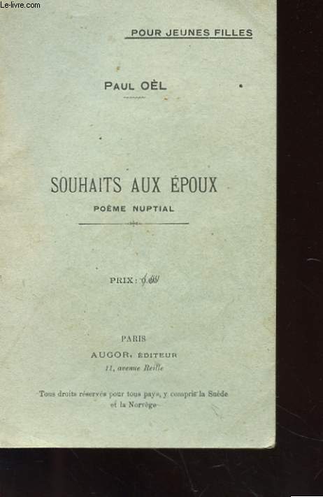 SOUHAITS AUX EPOUX - POEME NUPTIAL