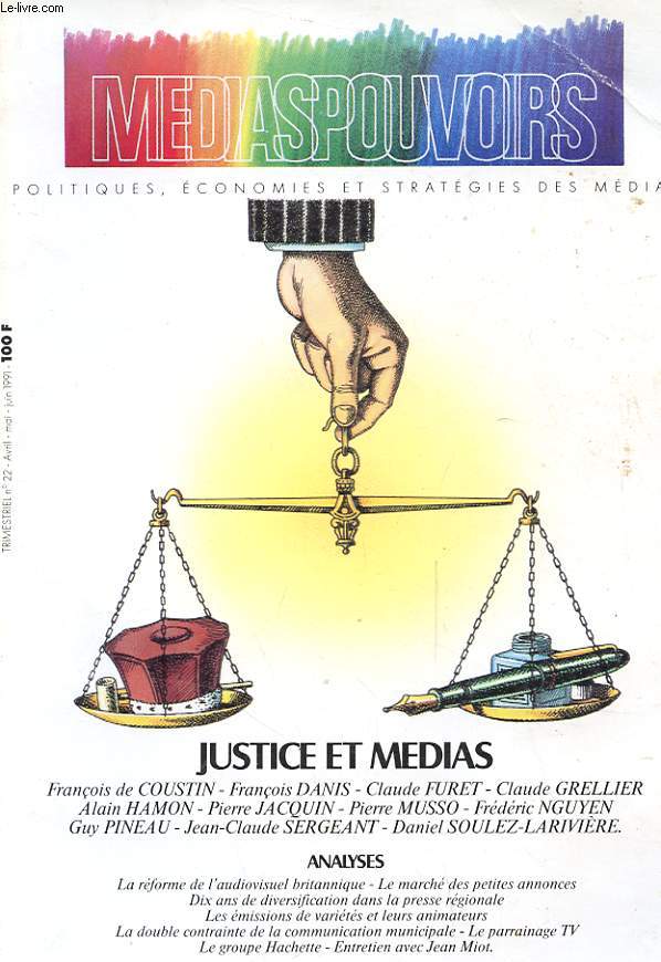 LOT DE 17 REVUES - MEDIAS POUVOIRS - TRMESTRIEL DU N 10 AVRIL/JUIN 1988 AU N25 JANVIER/ FEVRIER/MARS 1992 - JUSTICE ET MEDIAS - LES MEDIAS DANS LE GUERRE - RADIO - JEUNES ET MEDIAS - TELEVISIONS EN EUROPE - LES MEDIAS ET LEURS PUBLICS