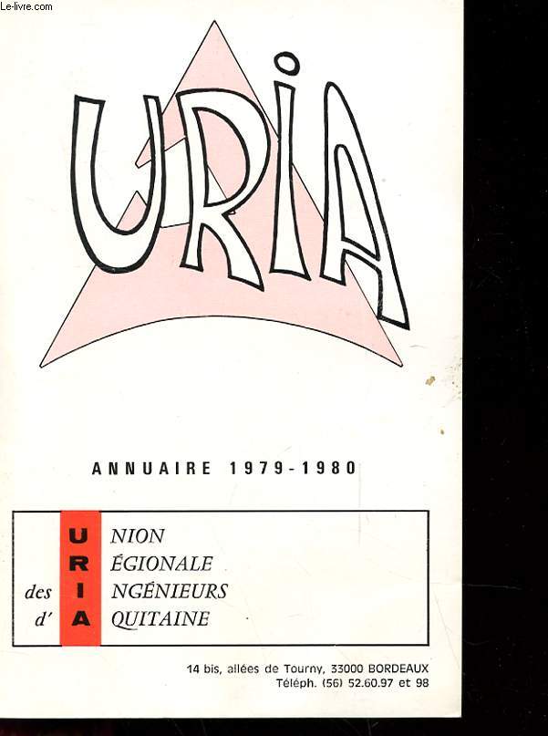 URIA - ANNUAIRE 1979/1980
