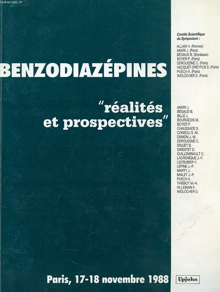 PSYCHOLOGIE MEDICALE - HORS SERIE 1 - VOLUME 21 - NA - HORS SERIE - BENZODIAZEPINES - REALITE ET PROSPECTIVES