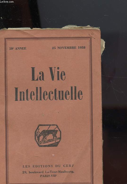 LA VIE INTELLECTUELLE