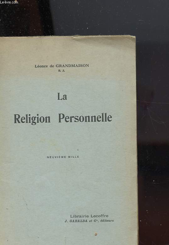 LA RELIGION PERSONNELLE