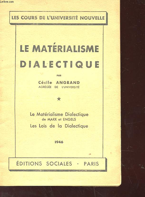 LE MATERIALISME DIALECTIQUE