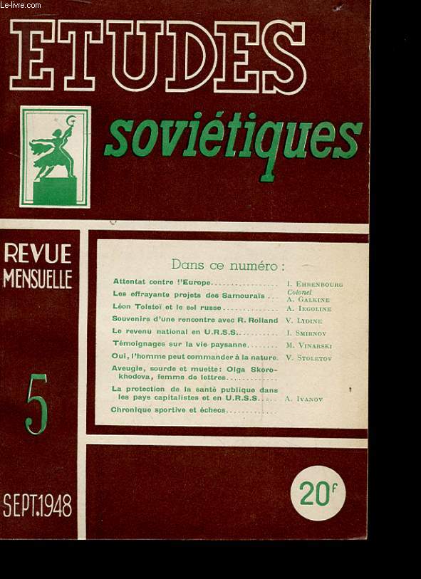 ETUDES SOVIETIQUES - REVUE MENSUELLE N5