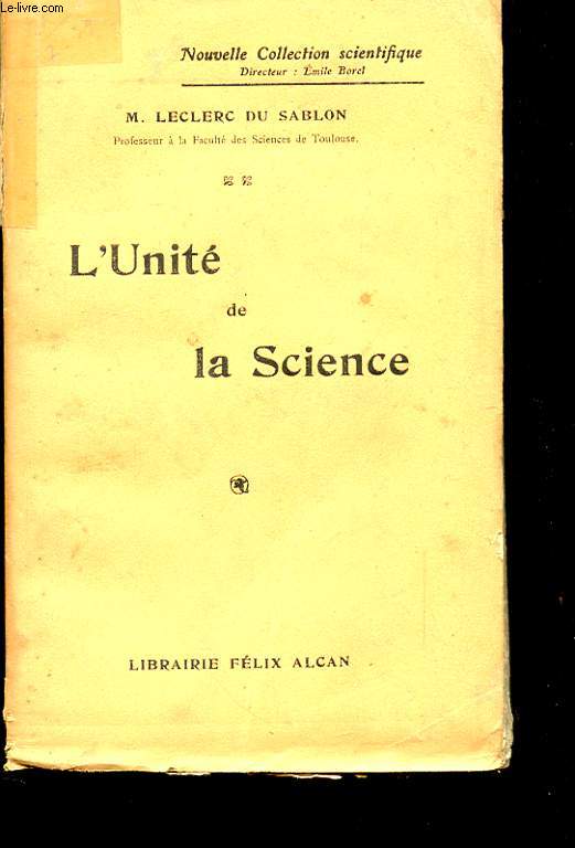 L'UNITE DE LA SCIENCE