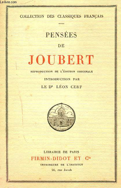 PENSEES DE JOUBERT