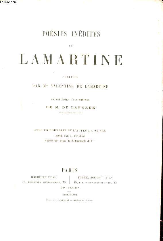 POESIES INEDITES DE LAMARTINE