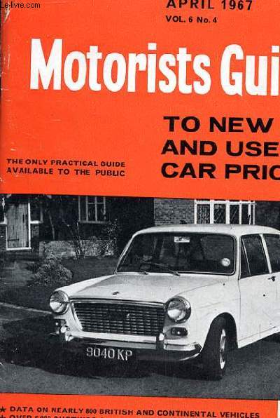 MOTORISTS GUIDE TO NEW AND USED CAR PRICES