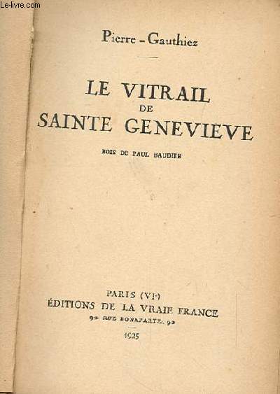 LE VITRAIL DE SAINTE GENEVIEVE