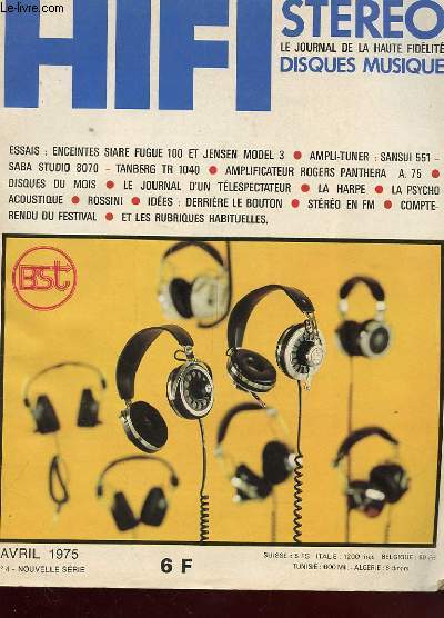 REVUE HIFI STEREO. LE JOURNAL DE LA HAUTE FIDELITE. DISQUES MUSIQUE