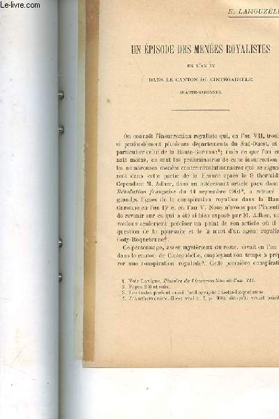 Classeur de documents divers polycopis sur le Languedoc : De l'Importance des Registres de Notaires - Revue des Pyrnes, Toulouse (Mai - Juin 1900, Mars - Avril 1904) - Pages d'Histoire et d'Art sur Saint-Seurin de Toulouse (Suite) ...