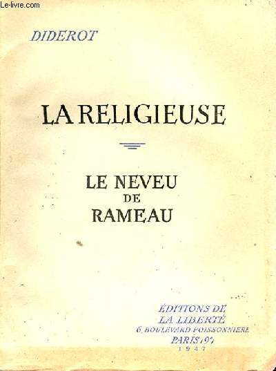 LA RELIGIEUSE LE NEVEU DE RAMEAU