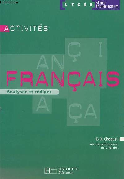 ACTIVITES FRANCAIS analyser et rdiger
