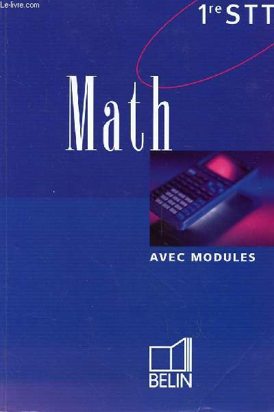 MATH 1re STT avec modules